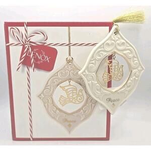 Lenox Christmas Ornament very Merry Porcelain Holiday Peace Dove NIB UI8